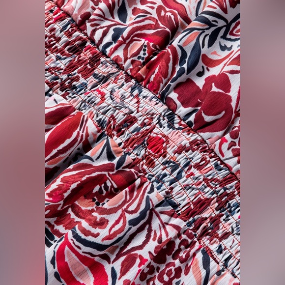 Pitaya Pink Floral Print Ruffle Tiered Puff Sleeve
Mini Dress Bohemian Mini - Picture 9 of 11